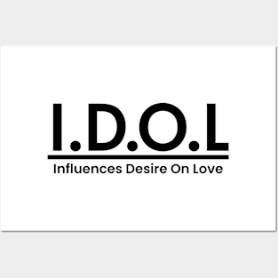 IDOL Word Art Minimalist Design Posters and Art